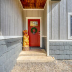 Front door of vacation rental in Pagosa Springs with mountain views