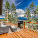 Back patio with great mountain views in Pagosa Springs by A River Runs Thru It