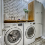 Laundry room in vacation rental with great mountain views by A River Runs Thru It