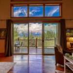 Mountain views from living room of Eagle's View vacation rental in Pagosa Springs