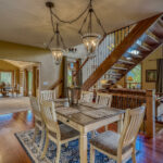 Dining area of Eagle's View vacation rental with views of San Juan Mountains