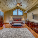 Upstairs loft with king bed at Eagle's View vacation home in Pagosa Springs